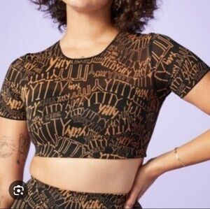 Yitty Black and Brown Women's Top